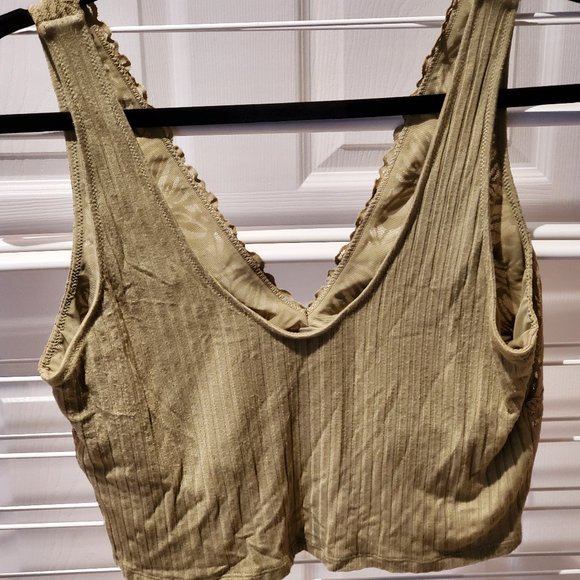 Ribbed Firework Lace Longline Bralette - Picture 2 of 2